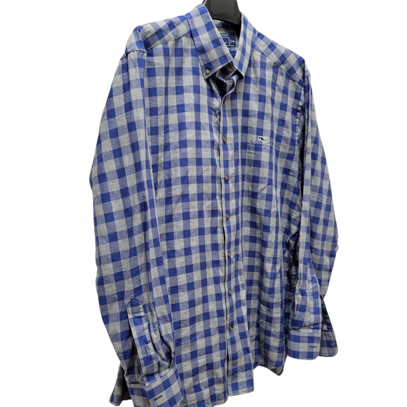 Vineyard Vines Checkered Slim-Fit Whale Shirt Size XL Men's Excellent Condition - Picture 4 of 8